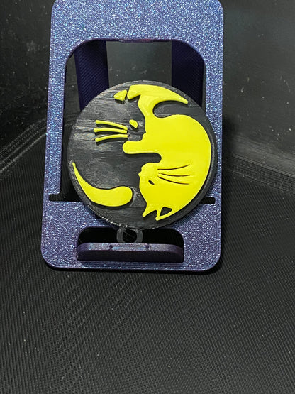 Two Cat Ying Yang Keyring - 45980.200 Black & Yellow