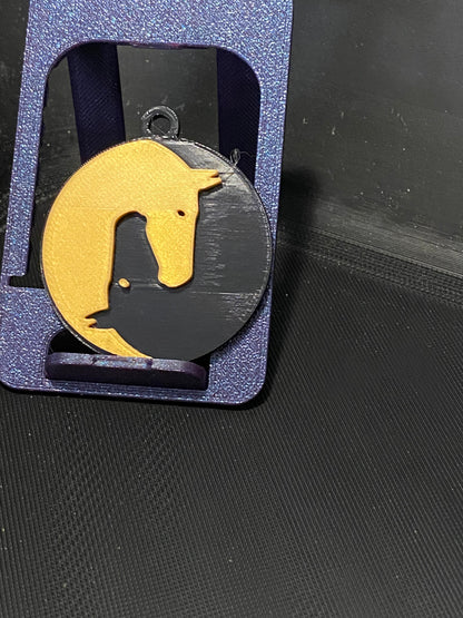 Two Horses Ying Yang Keyring - 45980.500 Black & Gold