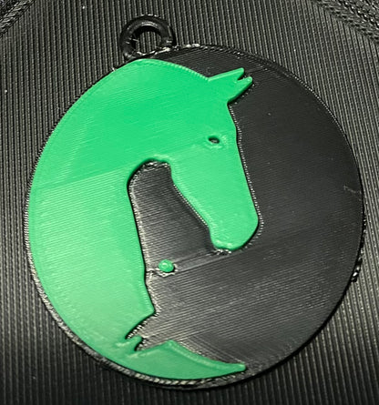 Two Horses Ying Yang Keyring - 45980.500 Black & Green